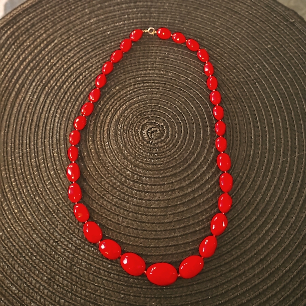 Red Beaded Necklace